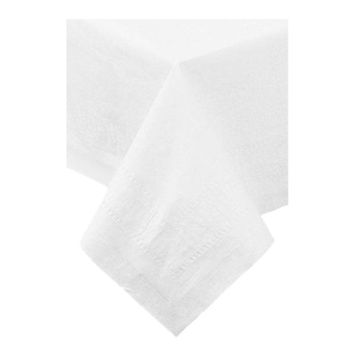 White Cellutex 54" x 108" Paper Tablecloths 25 ct