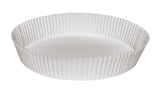 White Fluted 7.75" Round Cake Liners 1,000 ct