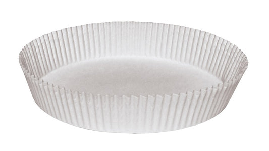 White Fluted 8.75" Round Cake Liners 1,000 ct