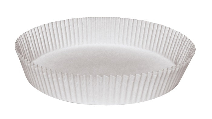 White Fluted 5.75" Round Cake Liners 1,000 ct