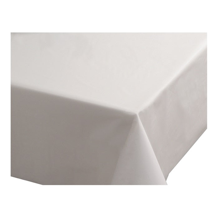 White Hoffmaster 54" x 108" Plastic Tablecloths 12 ct