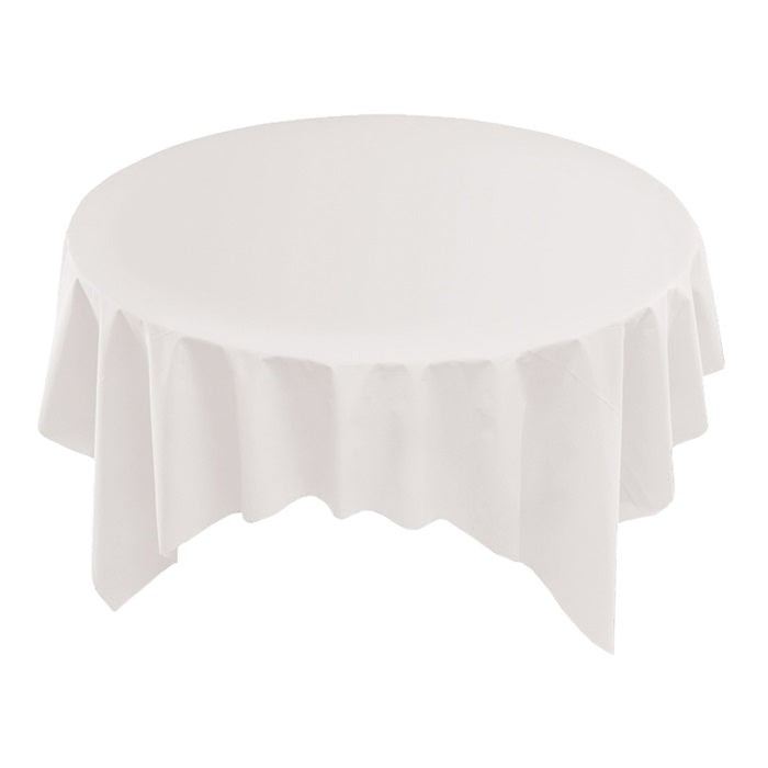 White Linen-Like 82" x 82" Tablecloths 24 ct