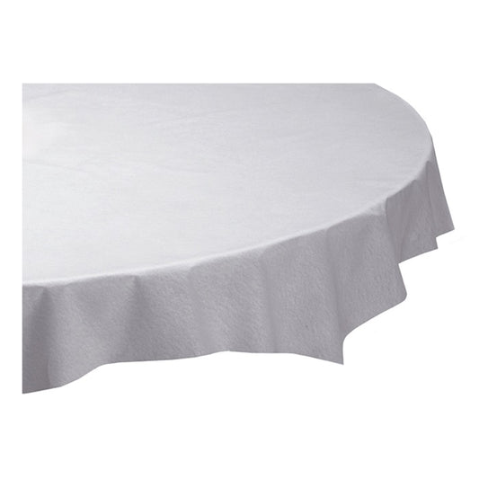 White Linen-Like Octy-Round Tablecloths 24 ct