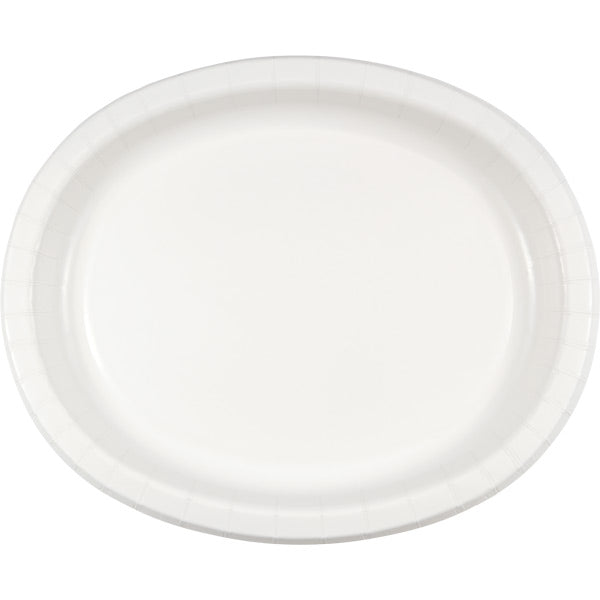 White SturdyStyle Oval Platters 96 ct