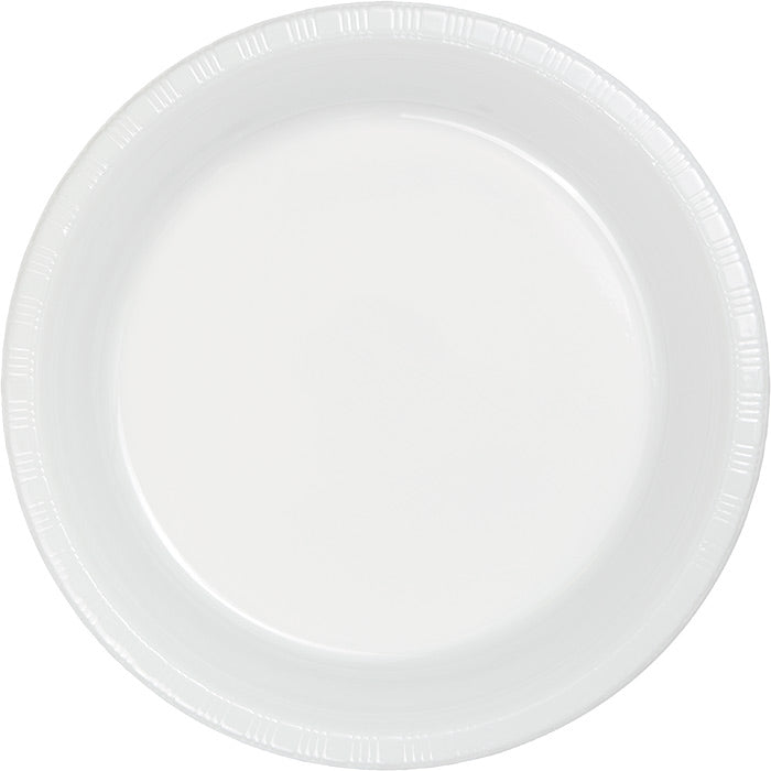 White Plastic Banquet Plates 240 ct