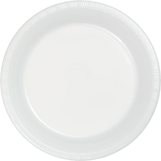 White Plastic Banquet Plates 240 ct