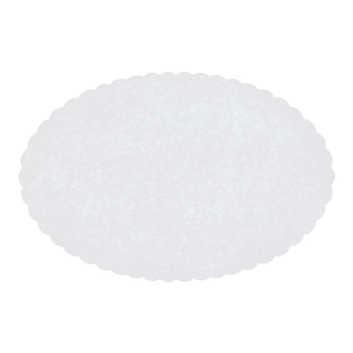 White Scalloped Oval Wastebasket Liner 2,000 ct